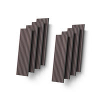 STENSKE PLOŠČE Grivola Oreh/rjava 8 kosov - barva oreha/rjava, leseni material (120/40/1.8cm) - Livinity®