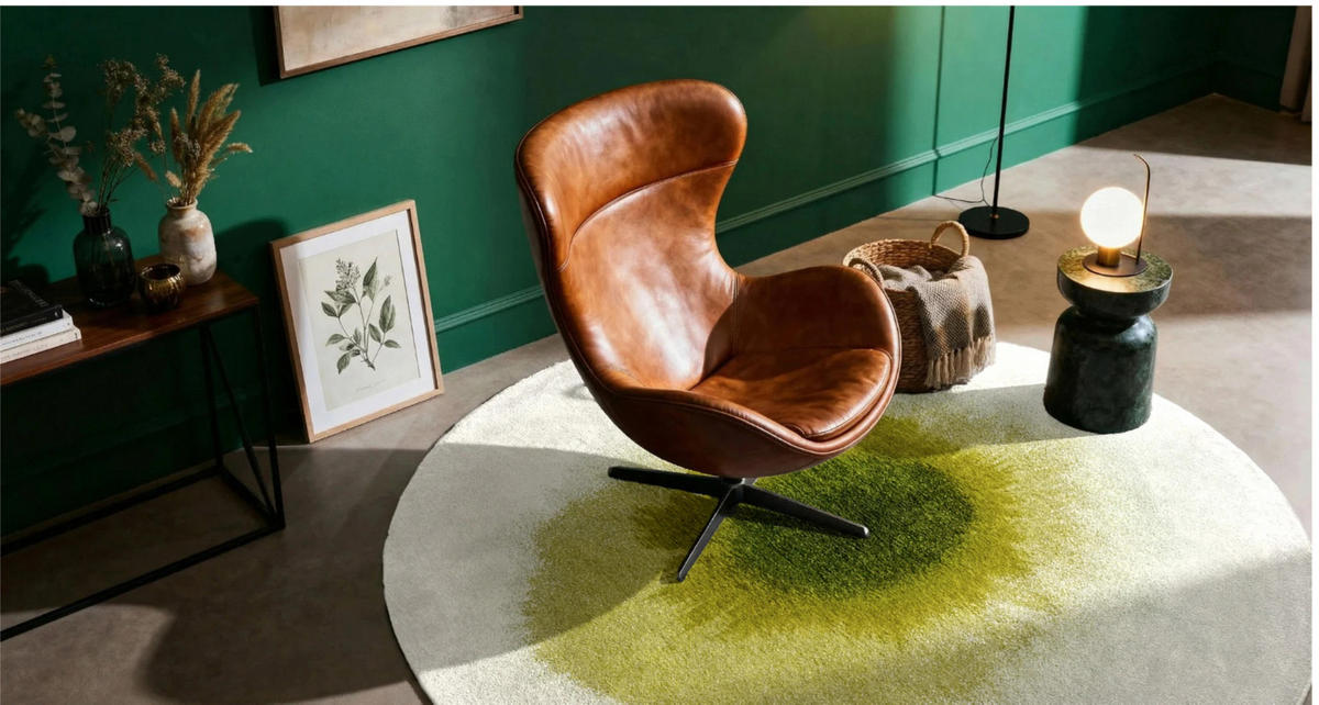 TEPPICH modern Flachgewebe GLOBE Grün 240 x 340 cm - Grün, Textil (240/340cm) - Novatrend