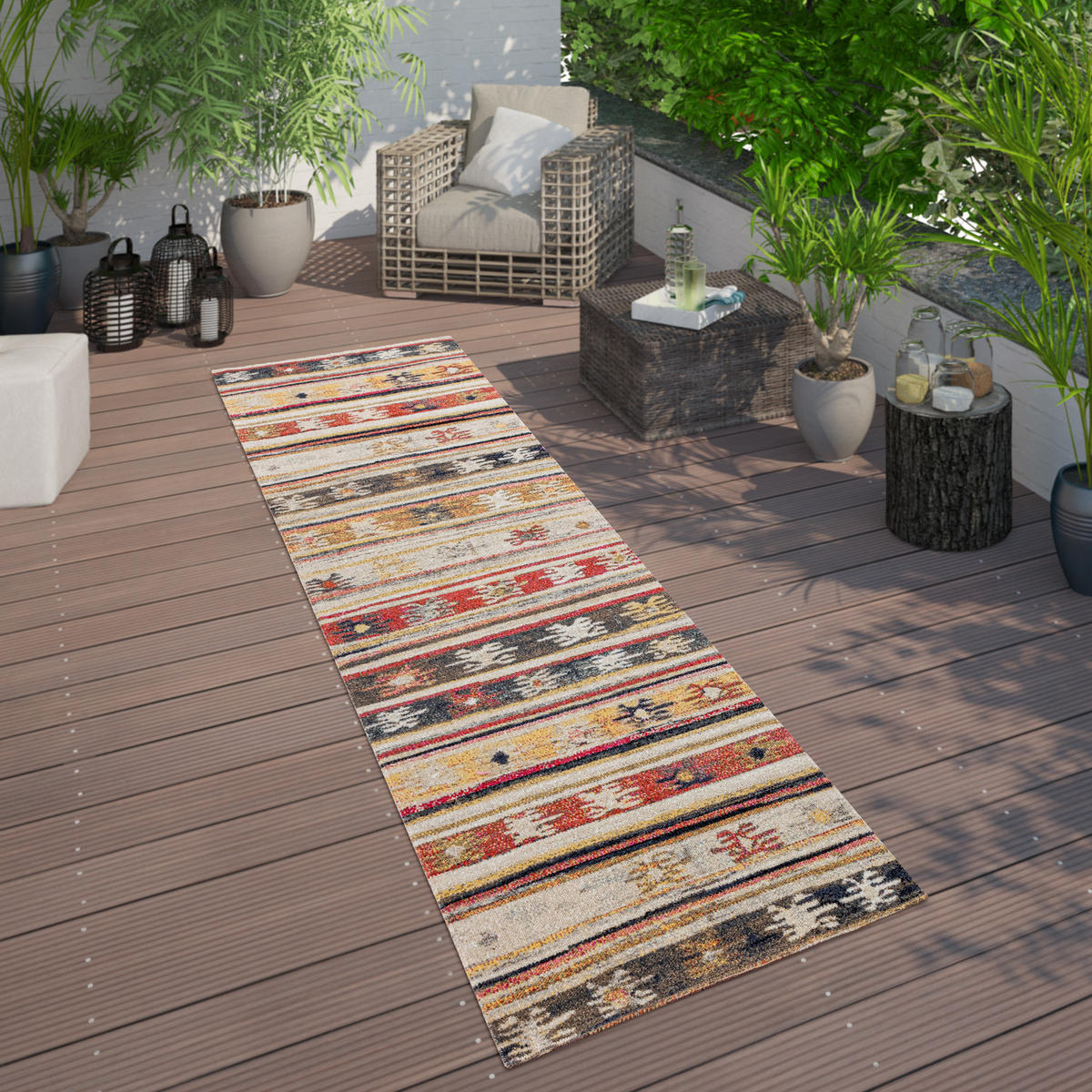 OUTDOORTEPPICH 60/100 cm Artigo 402 - Multicolor, Textil (60/100cm) - Paco Home