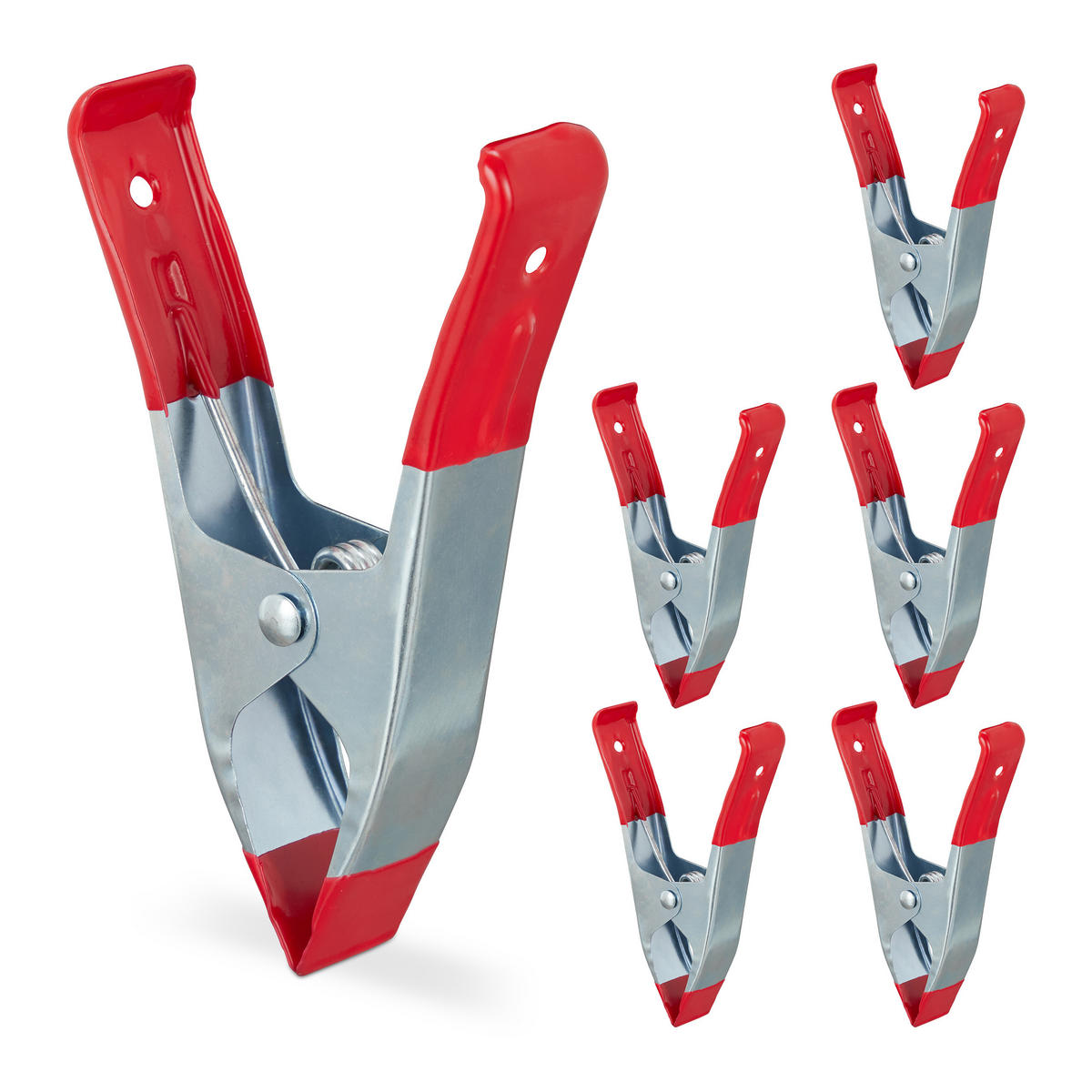 KLEMMZWINGEN - Multicolor, Kunststoff/Metall (3/9.5/14.5cm) - Relaxdays