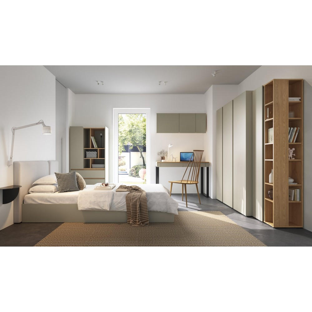 SCHREIBTISCHKOMBINATION Lico Schreibtisch mit Kommode für Jugendzimmer, Eukalyptus - Eukalyptusholzfarben, Holzwerkstoff (131/140/74.5cm) - Beautysofa