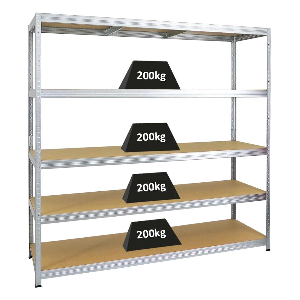 Proregal Schwerlastregal Silber 180x180x60 cm