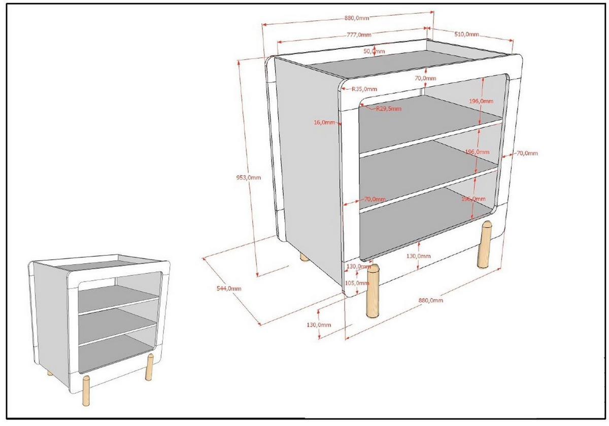 WICKELKOMMODE Karylin 88x54x95 aus MDF in Weiß - Weiß, Holzwerkstoff (88/95/54cm) - 58aufmkessel