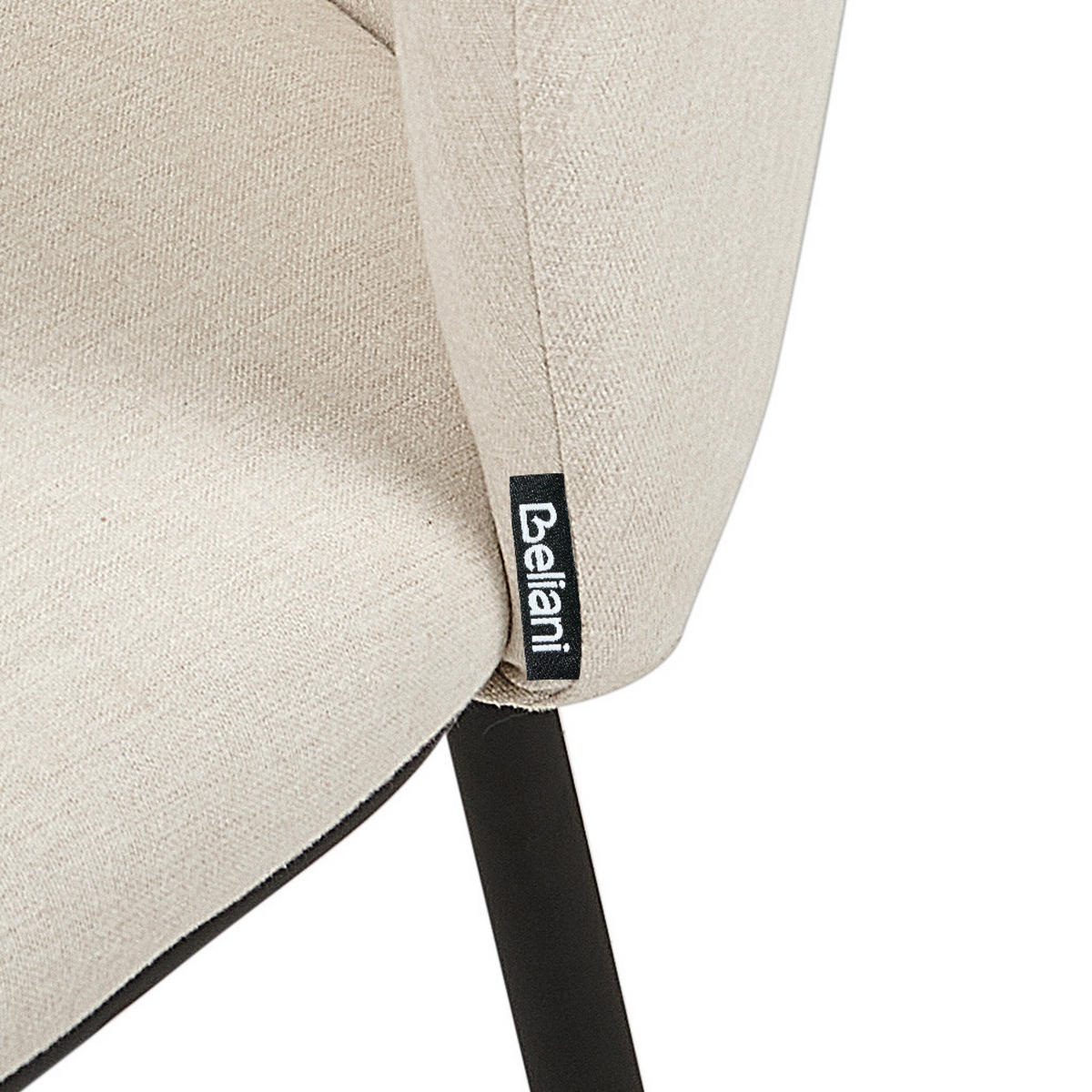 JÍDELNÍ ŽIDLE sada 2 ks čalounění Béžová Mina - béžová, kov/textil (48/75/52cm) - Beliani