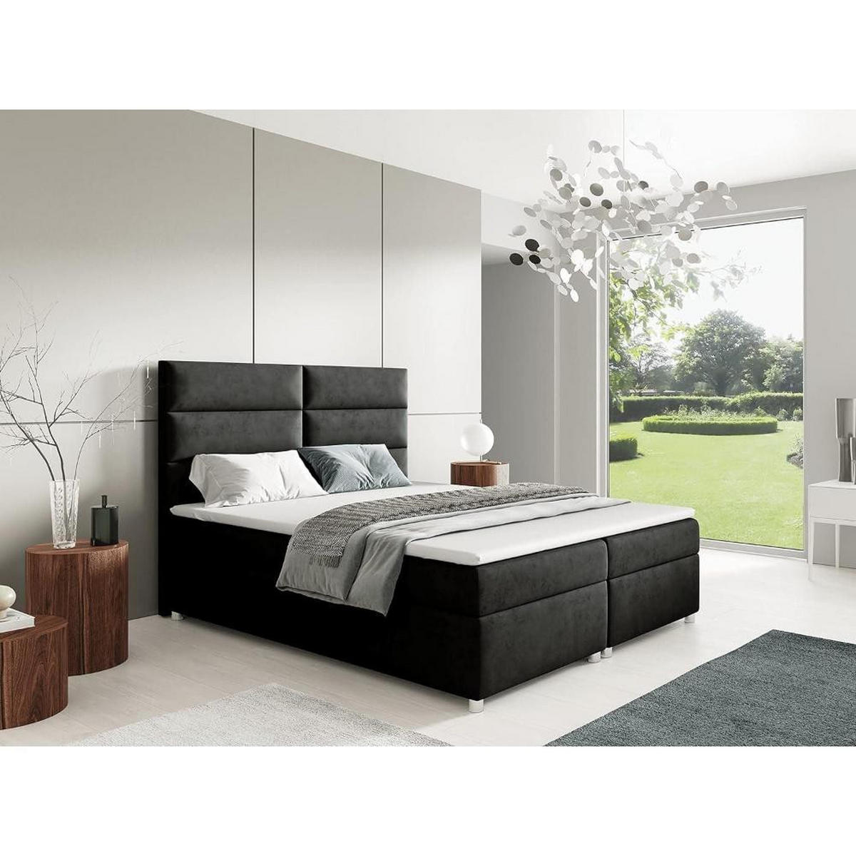 BOXBETT Trinity K-4 Bonellfederkern inkl. Topper - Mintgrün, Holz/Holzwerkstoff (180/200cm) - Best For Home
