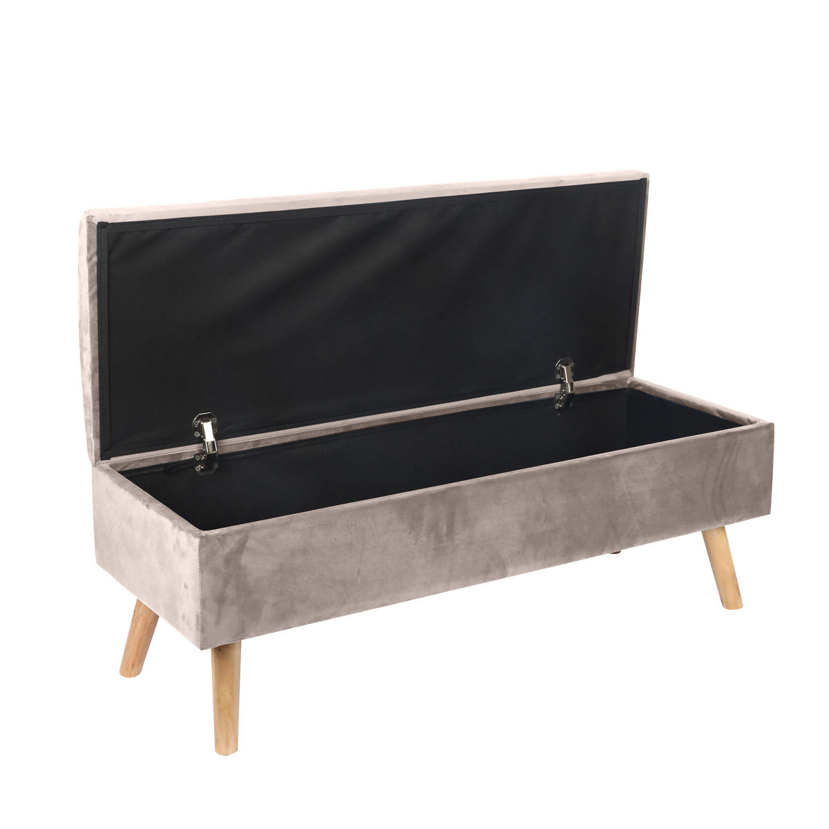 LAVICA - béžová, drevo/kompozitné drevo (110/40/40cm) - Relaxdays