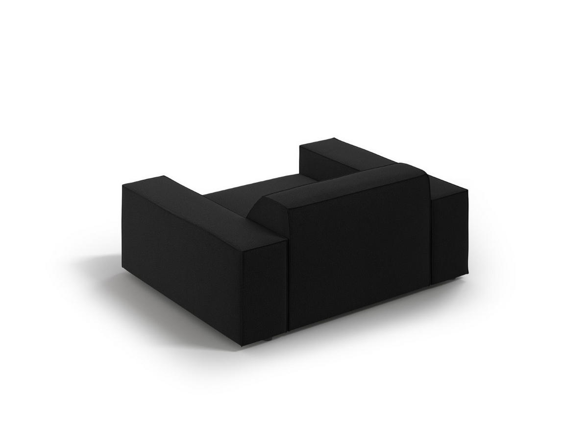 SESSEL Jodie aus strukturiertem Stoff schwarz - Schwarz, Textil (102/70/124cm) - Micadoni