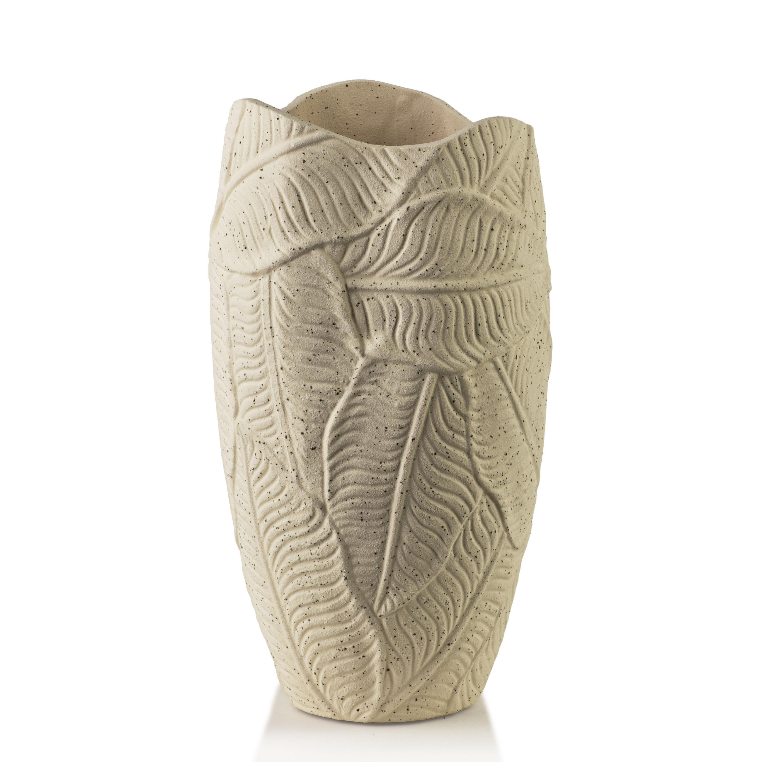 VASE Manon Beige 13/10/30cm Polyresin - Beige, Kunststoff (32cm) - Mondex