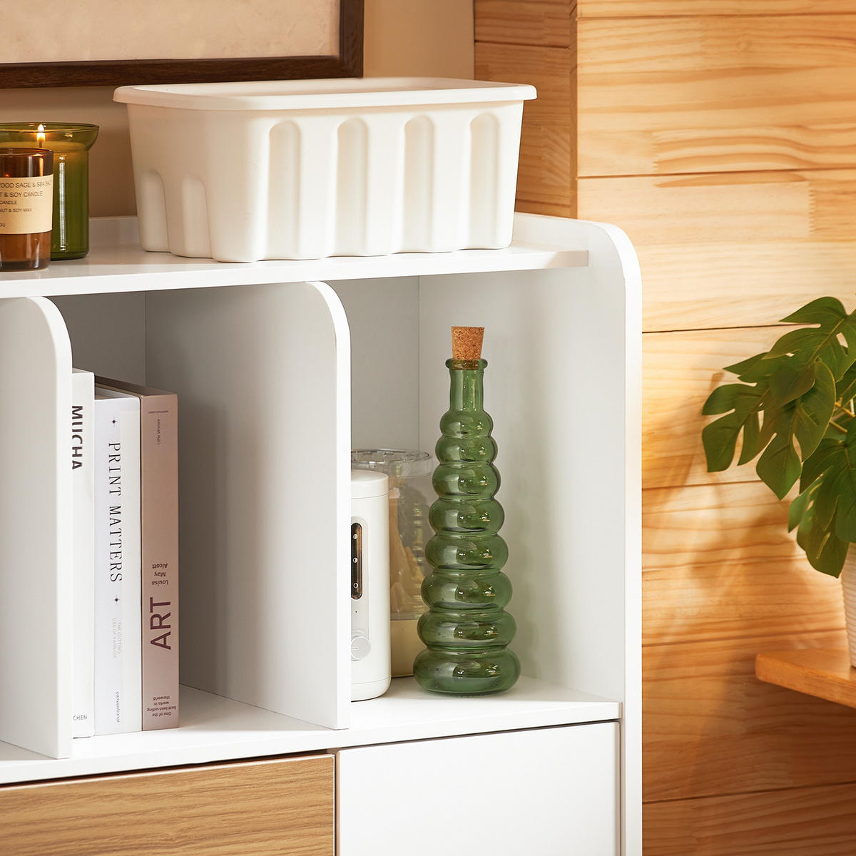 BÜCHERREGAL Weiß - Weiß, Holzwerkstoff (72/110/30cm) - SoBuy