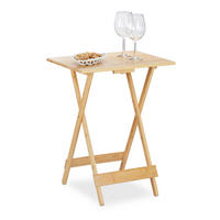 KLAPPTISCH - Hellbraun, Holz (38/48/63.5cm) - Relaxdays