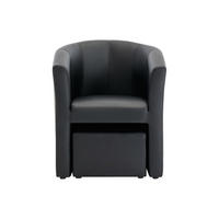 SESSEL mit gerader Rückenlehne - 1 Person - Kunstleder - Schwarz - Schwarz, Leder (65/74/64cm) - Vente-Unique