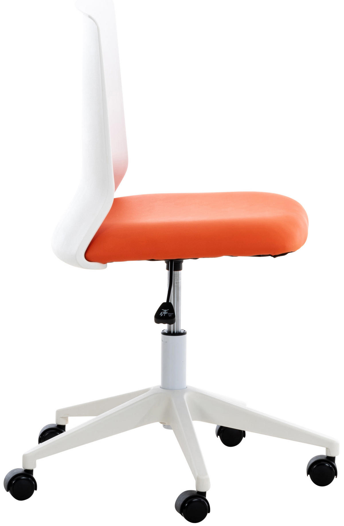 DREHSTUHL Lederlook orange - Weiß/Orange, Kunststoff/Textil (61/92/61cm) - CLP