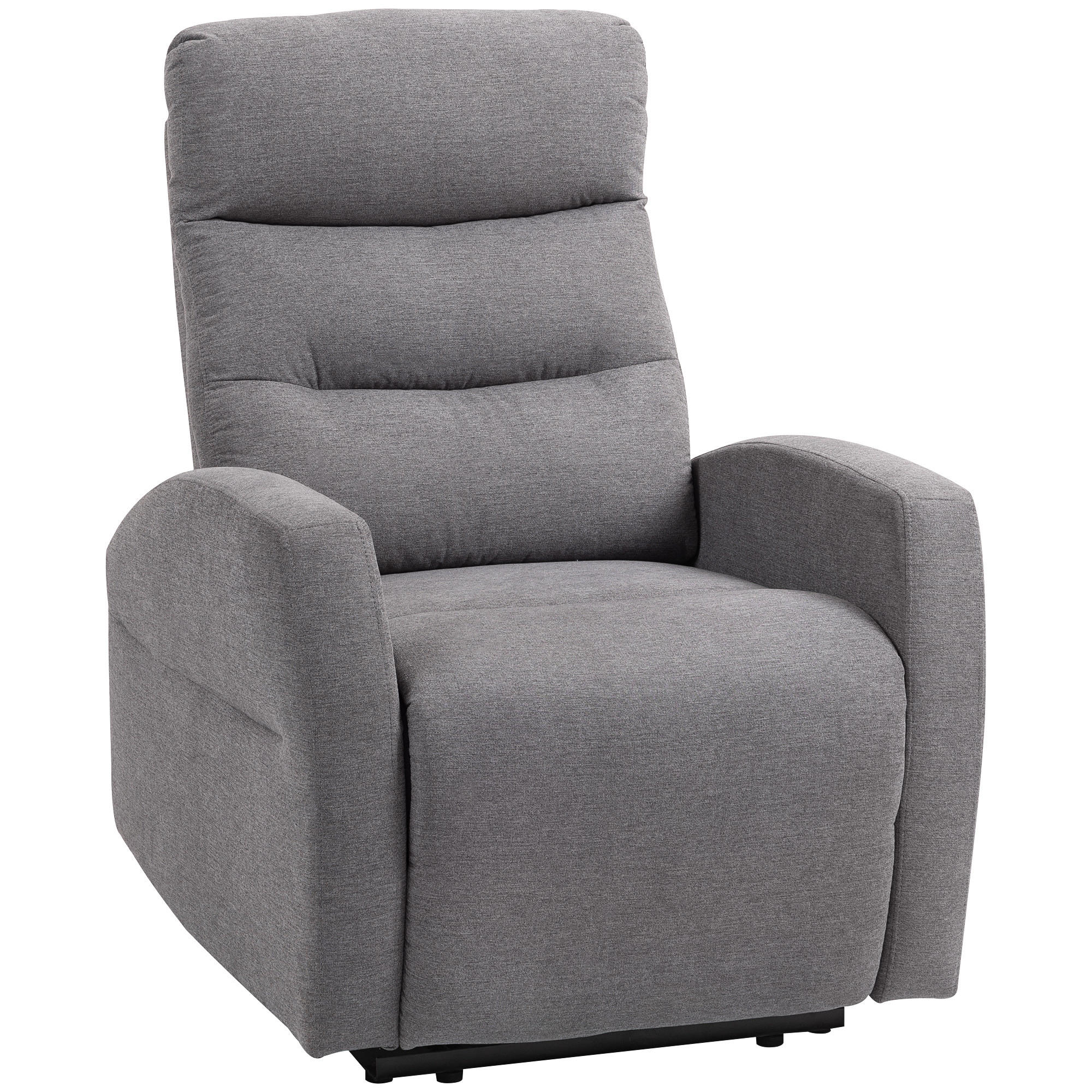 RELAXSESSEL, Fernsehsessel mit Liegefunktion, Gepolstert TV-Sessel mit Fußteil - Dunkelgrau, Kunststoff (76/103/93cm) - HOMCOM
