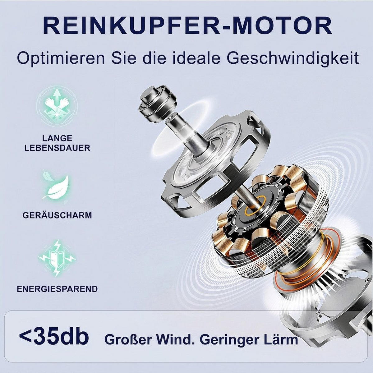 DECKENVENTILATOR & LED Beleuchtung Vor-/Rücklauf reversibler DC-Motor - Weiß, Metall (132/132/45.7cm) - BEXEVUE