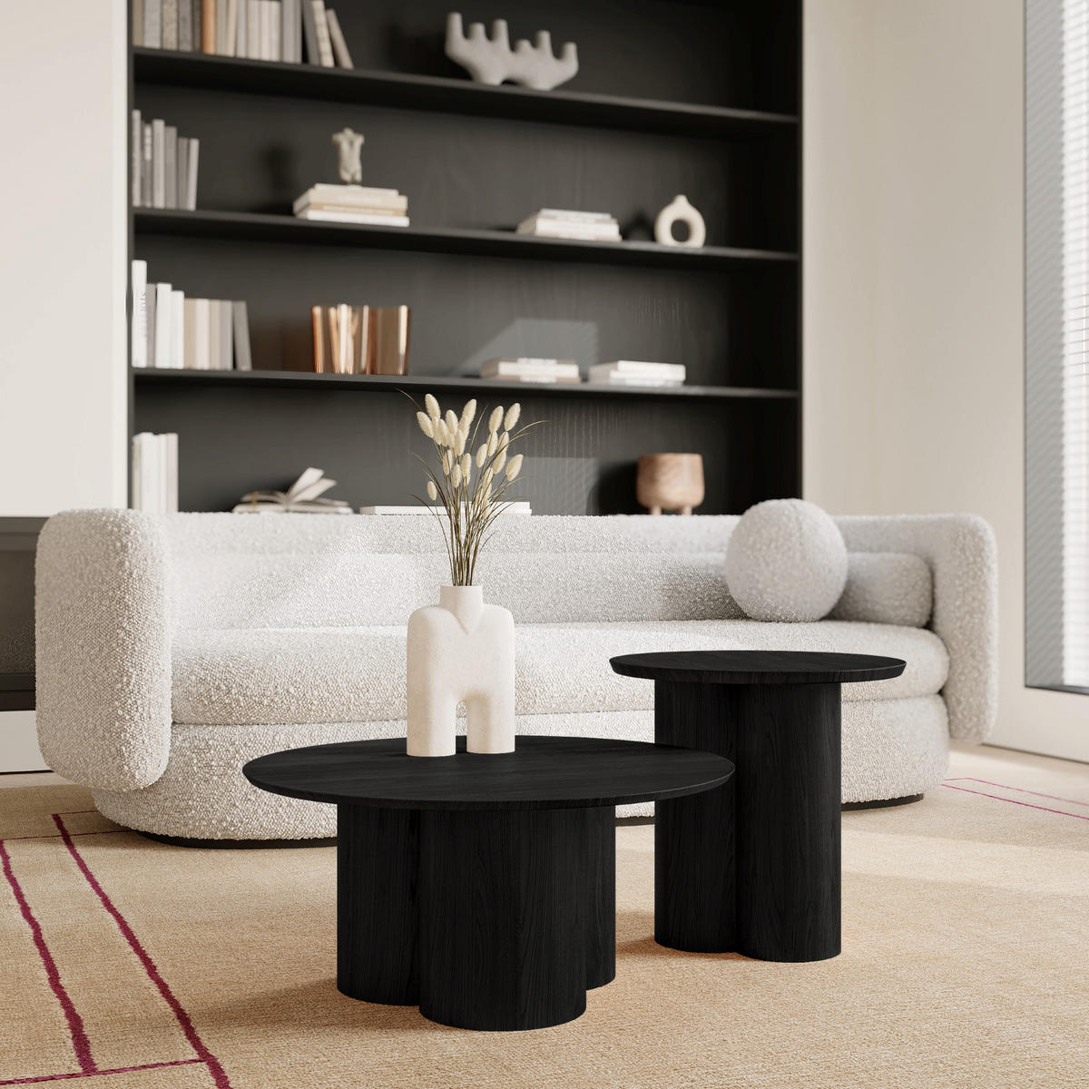 COUCHTISCH Sperrholz Schwarz 45cm - Schwarz, Holz (45/45/45cm) - Sia Home