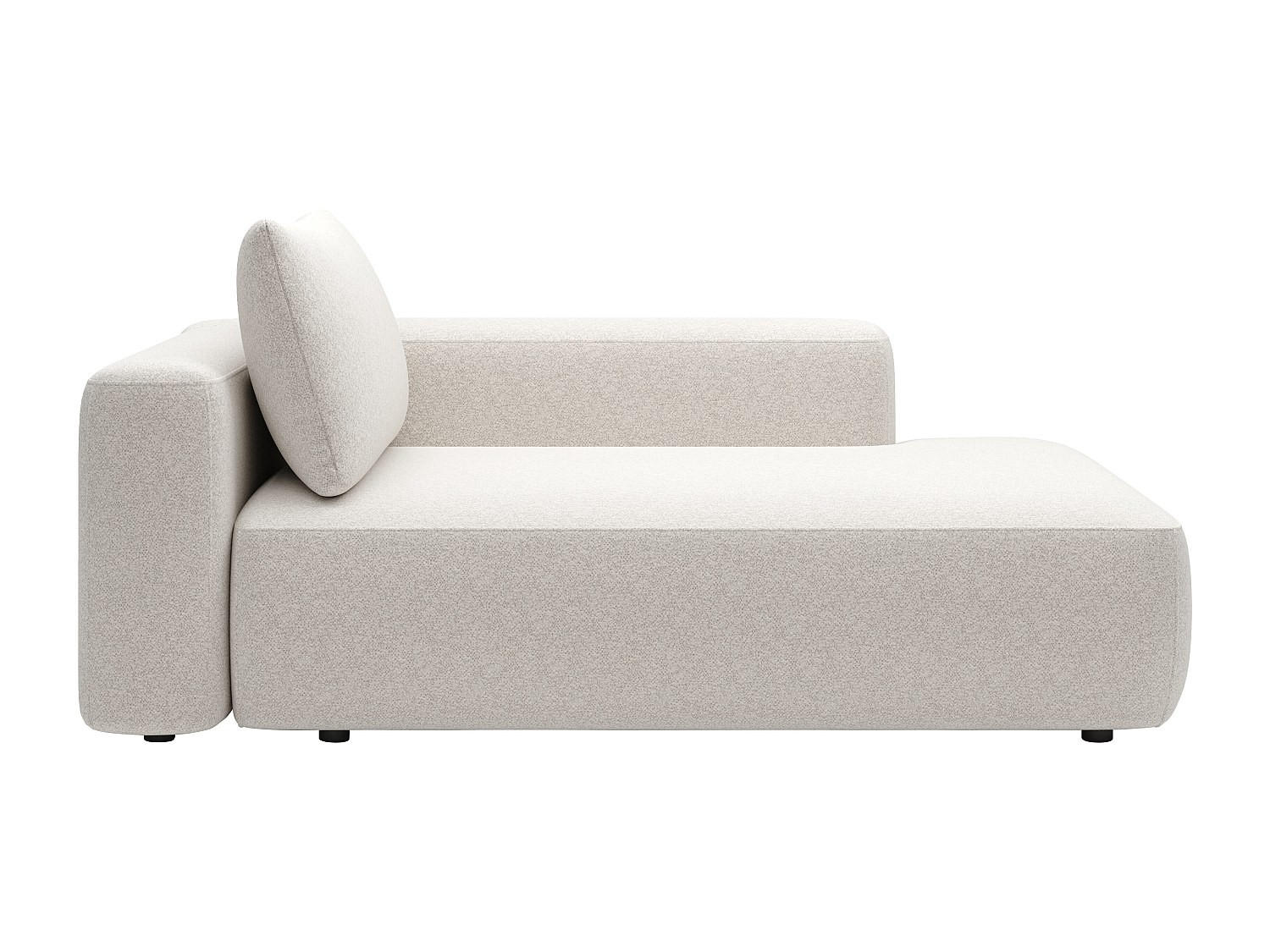 RECAMIERE ohne Schlaffunktion - 1 Person - Stoff - Cremefarben - - Creme, Textil (185/84/119cm) - Vente-Unique