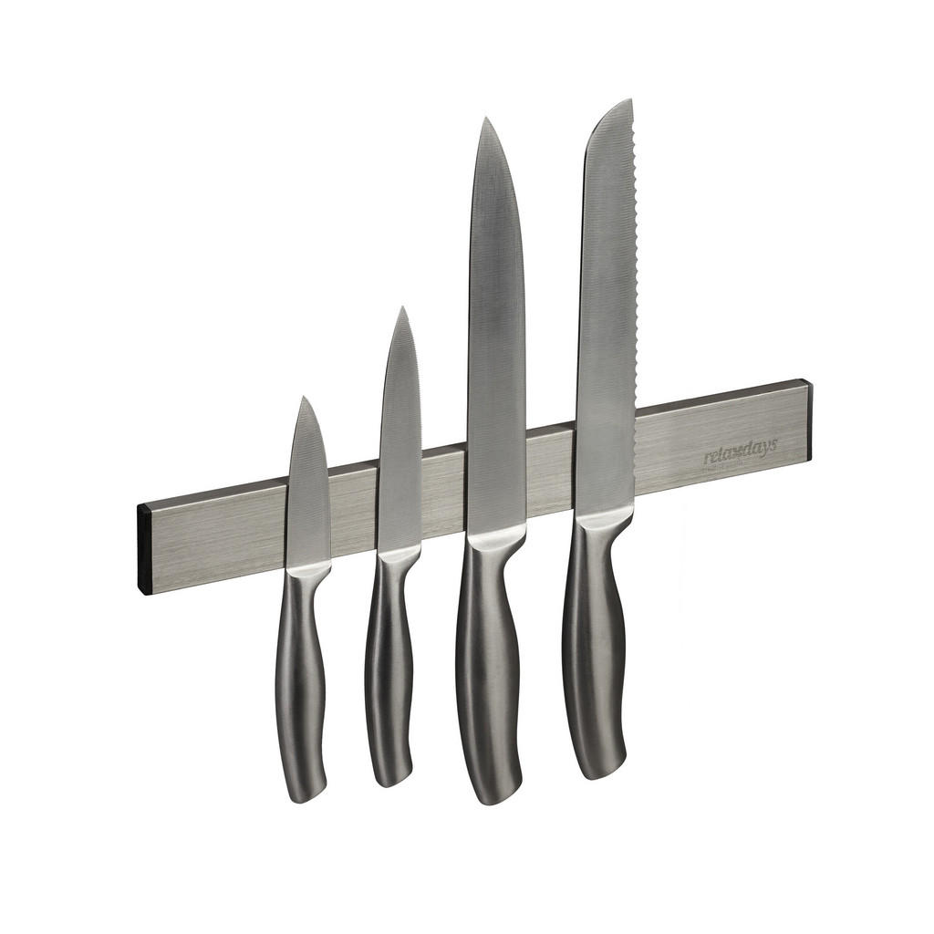 BARĂ Argintiu negru magnetică autoadezivă 30 cm