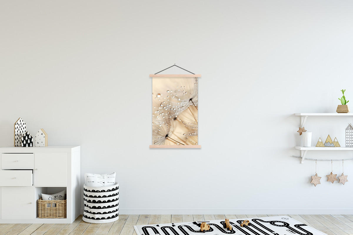 POSTER Löwenzahn - Abstrakt - Natur - Beige 60x90 cm - Braun, Textil (60/90/0.15cm) - MuchoWow