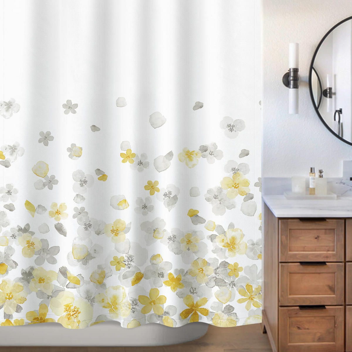 DUSCHVORHANG – 180 x 180 cm – Material: Polyester - Multicolor, Textil (180/180cm)