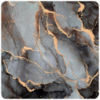 BADEMATTE Marmor Abstrakt - Grau, Kunststoff (53/53cm) - Sanilo