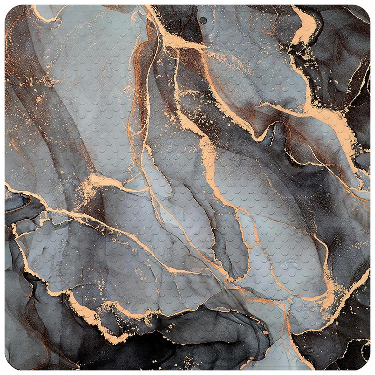 BADEMATTE Marmor Abstrakt - Grau, Kunststoff (53/53cm) - Sanilo