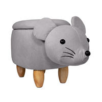TIERHOCKER Maus - Hellgrau/Grau, Textil (32/37/68cm) - SVITA