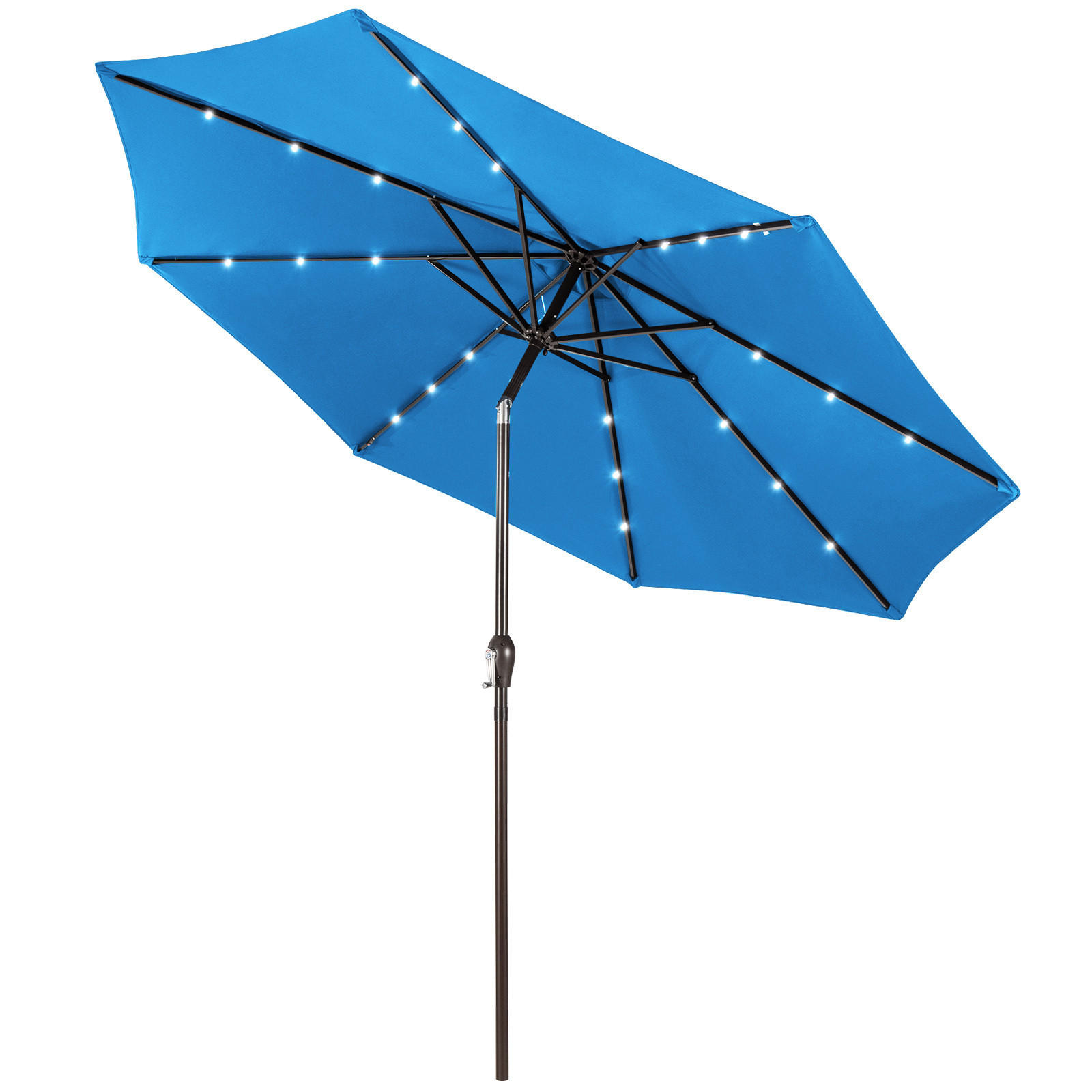 Costway Patio-Schirm Blau 300x300 cm