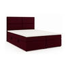 BOXSPRINGBETT AURORA mit Topper und Bettkasten, Bordeaux, 180x200 cm - Bordeaux, Textil (180/200cm) - KS Home Concept