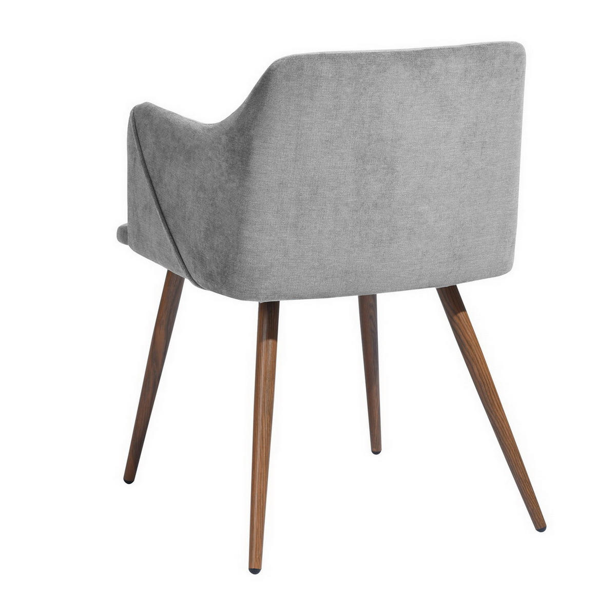 ARMLEHNSTUHL-SET 2 Stück in Stoff Metallbeine - Grau/Akaziefarben, Holzwerkstoff/Textil (54/75/53cm) - Urban Meuble