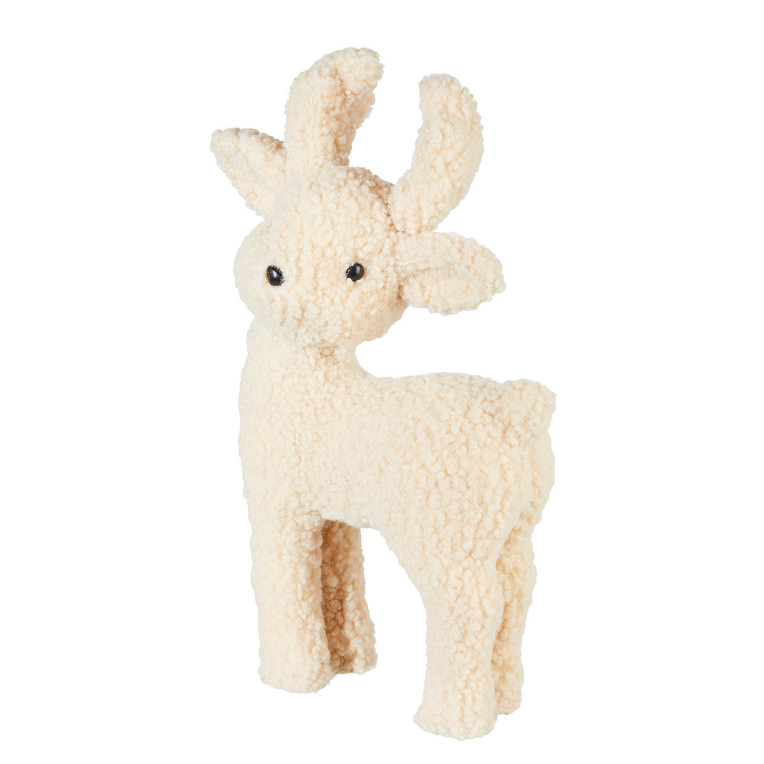 DEKOFIGUR Little Deer aus Plüsch 40cm - Beige, Kunststoff (13/40/23cm) - Butlers