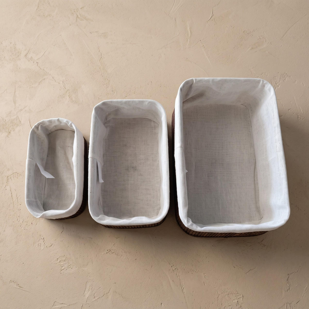 KORB 3er-Set 30/20/13 cm - Braun, Naturmaterialen (20/13/30cm) - BOXIMO