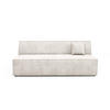 BETTSOFA TESSO Creme Kordstoff mit Schlaffunktion - Creme, Holz (202/74/94cm) - MASSENO