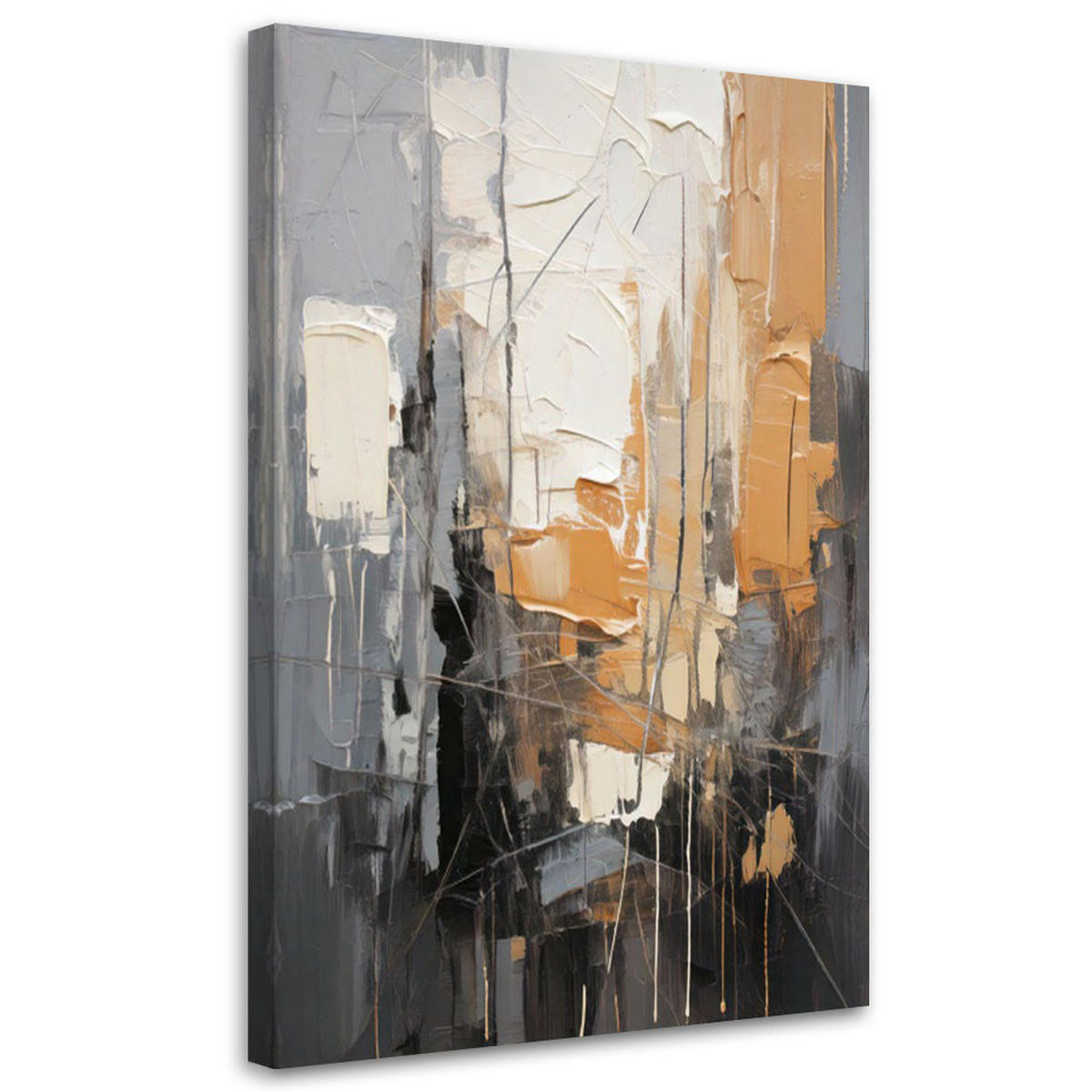 LEINWANDBILD Abstraktion 80x120cm - Beige, Textil (80/120cm) - Feeby