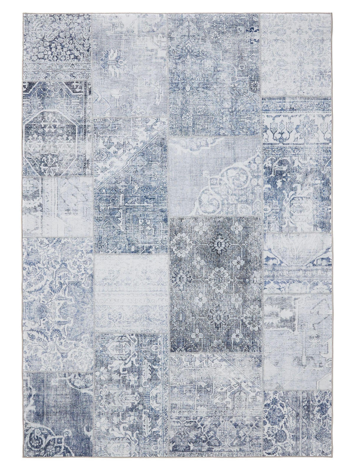 VINTAGE-TEPPICH George waschbar 200x300 cm - Blau, Kunststoff (200/300cm) - benuta