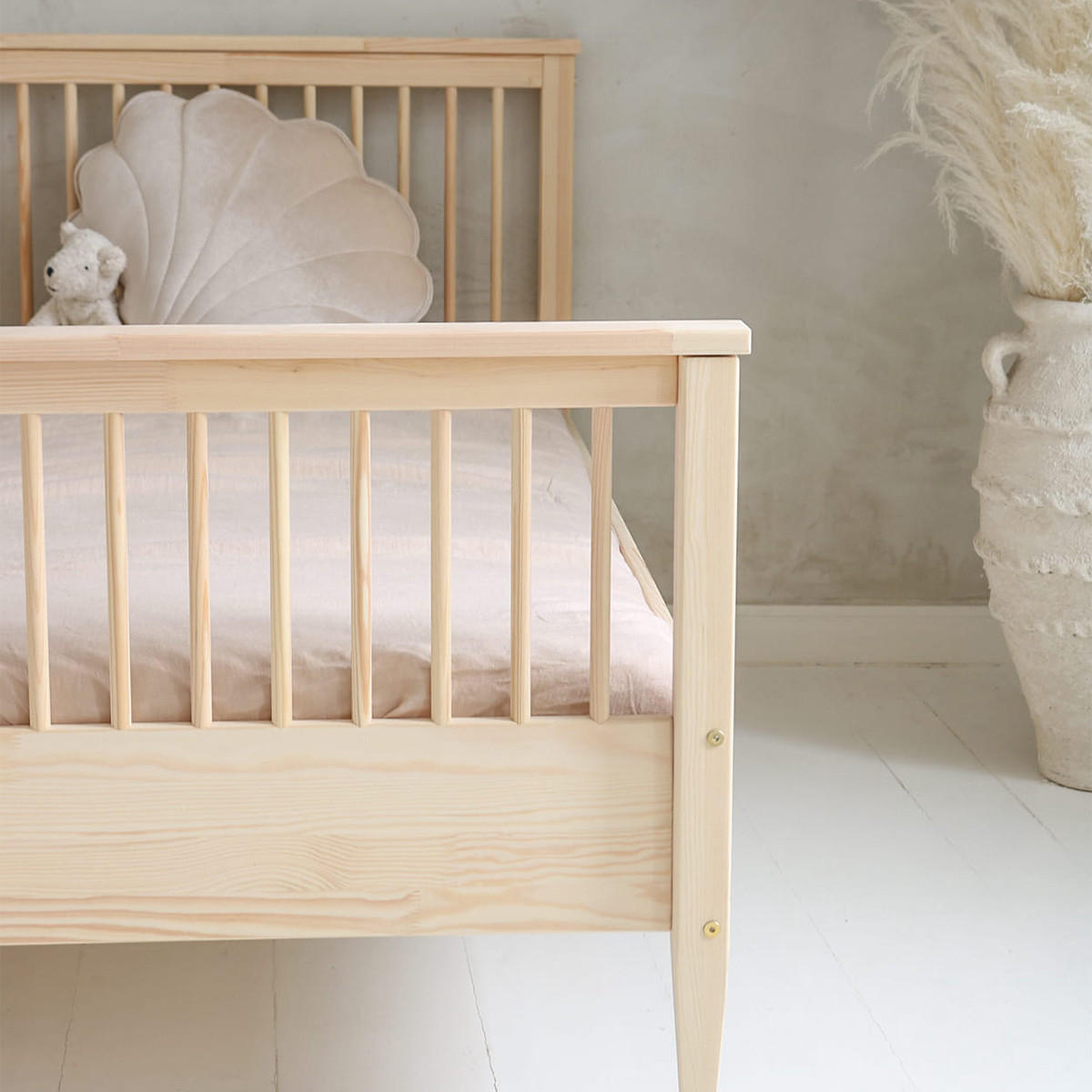 POSTEL 90/190 Daphné Přírodní dřevo - hnědá, dřevo (90/190cm) - Petits-meubles