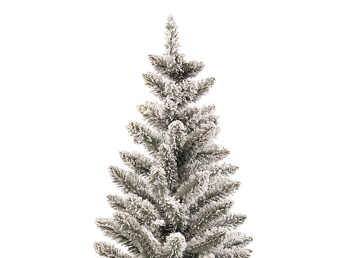 WEIHNACHTSBAUM künstlicher 60 cm mit LED-Beleuchtung, SCHNEEWALD, mit 23 Weihnachtsbaumschmuck, Pflanztopf mit Jutesack - Silberfarben/Weiß, Kunststoff/Stein (40/60cm) - LAALU