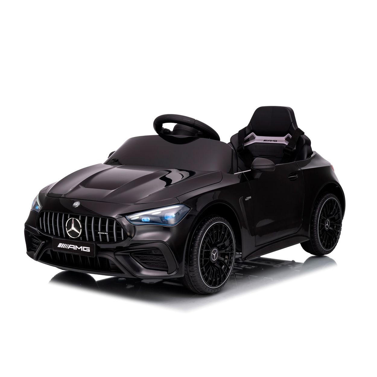 ELEKTROAUTO Mercedes AMG CLE53 schwarz Fernbedienung Stoßdämpfer LED - Schwarz, Kunststoff (99/55/43cm) - Chipolino