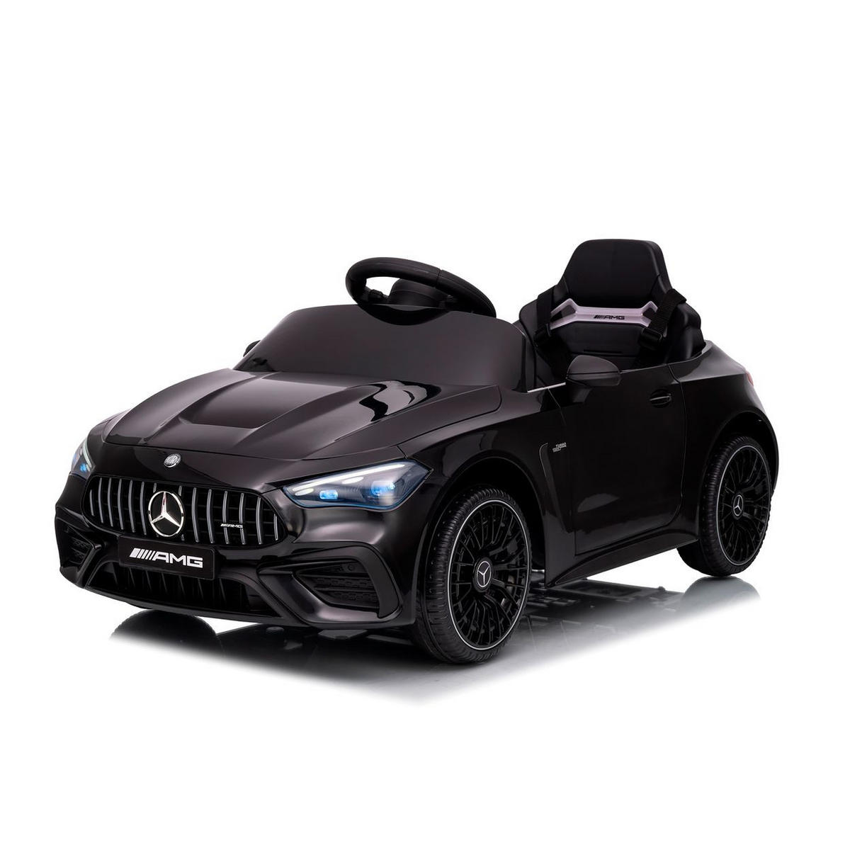 ELEKTROAUTO Mercedes AMG CLE53 schwarz Fernbedienung Stoßdämpfer LED - Schwarz, Kunststoff (99/55/43cm) - Chipolino