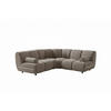 MODULSOFA LAYLA Taupe Velvet - Taupe/Schwarz, Buchenholz/Textil (213/213cm) - KAWOLA
