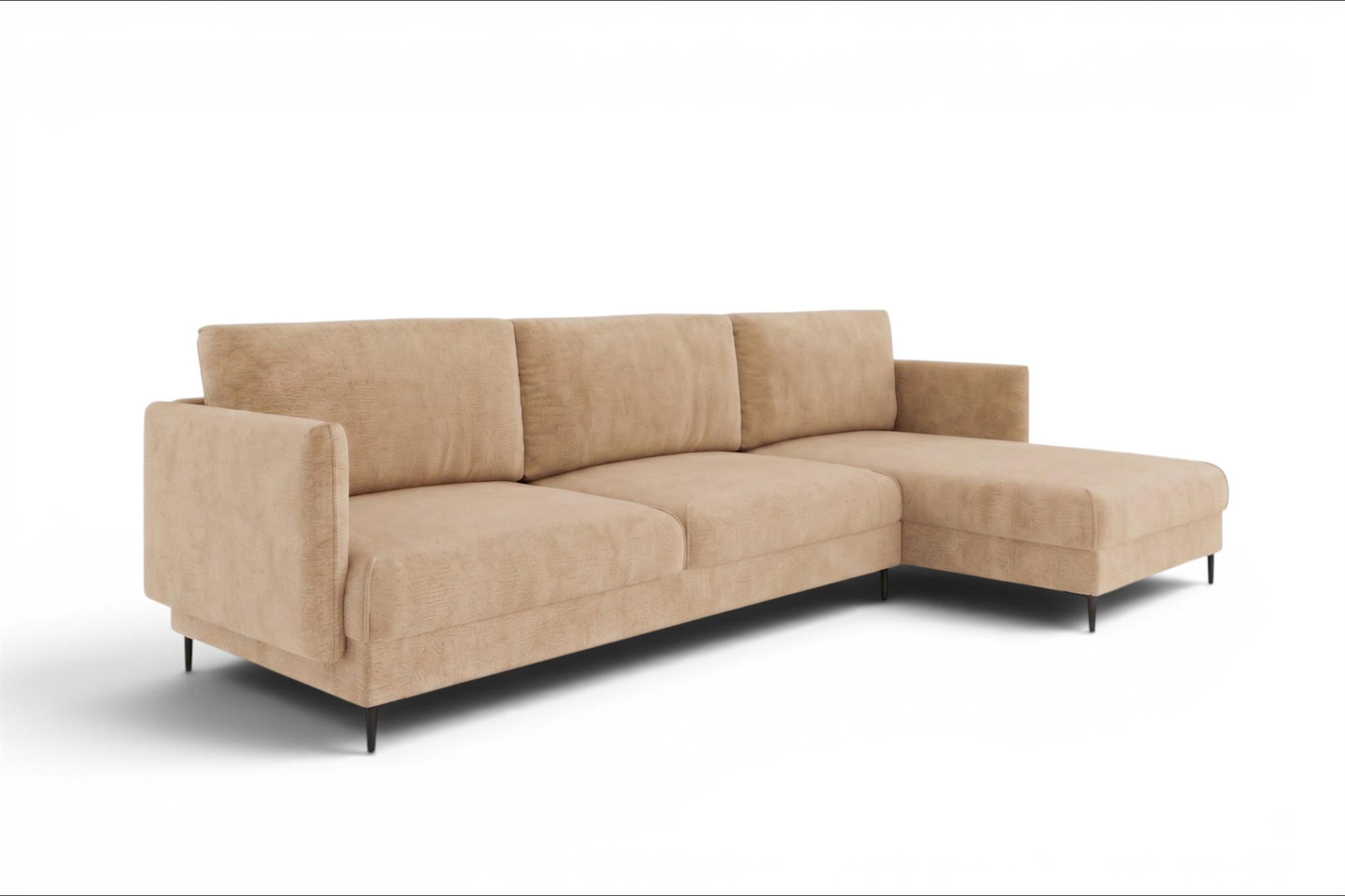 ECKSOFA Helmer In Stoff Vibe - Beige, Holzwerkstoff/Textil (293/164cm) - Fun Möbel