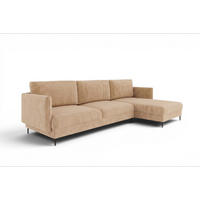 ECKSOFA Helmer In Stoff Vibe - Beige, Holzwerkstoff/Textil (293/164cm) - Fun Möbel