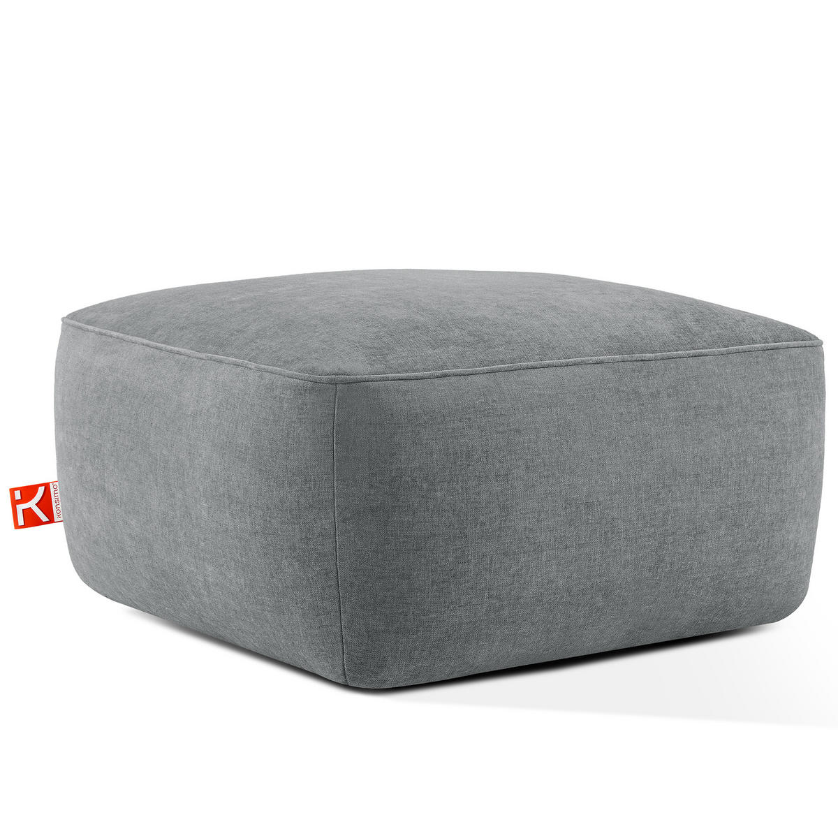 SITZHOCKER FUBBO, Grau - Grau, Holz/Holzwerkstoff (80/44/80cm) - KONSIMO®