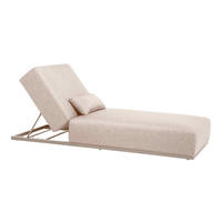 SONNENLIEGE, Beige - Beige, Metall (90/80/213cm) - Oviala