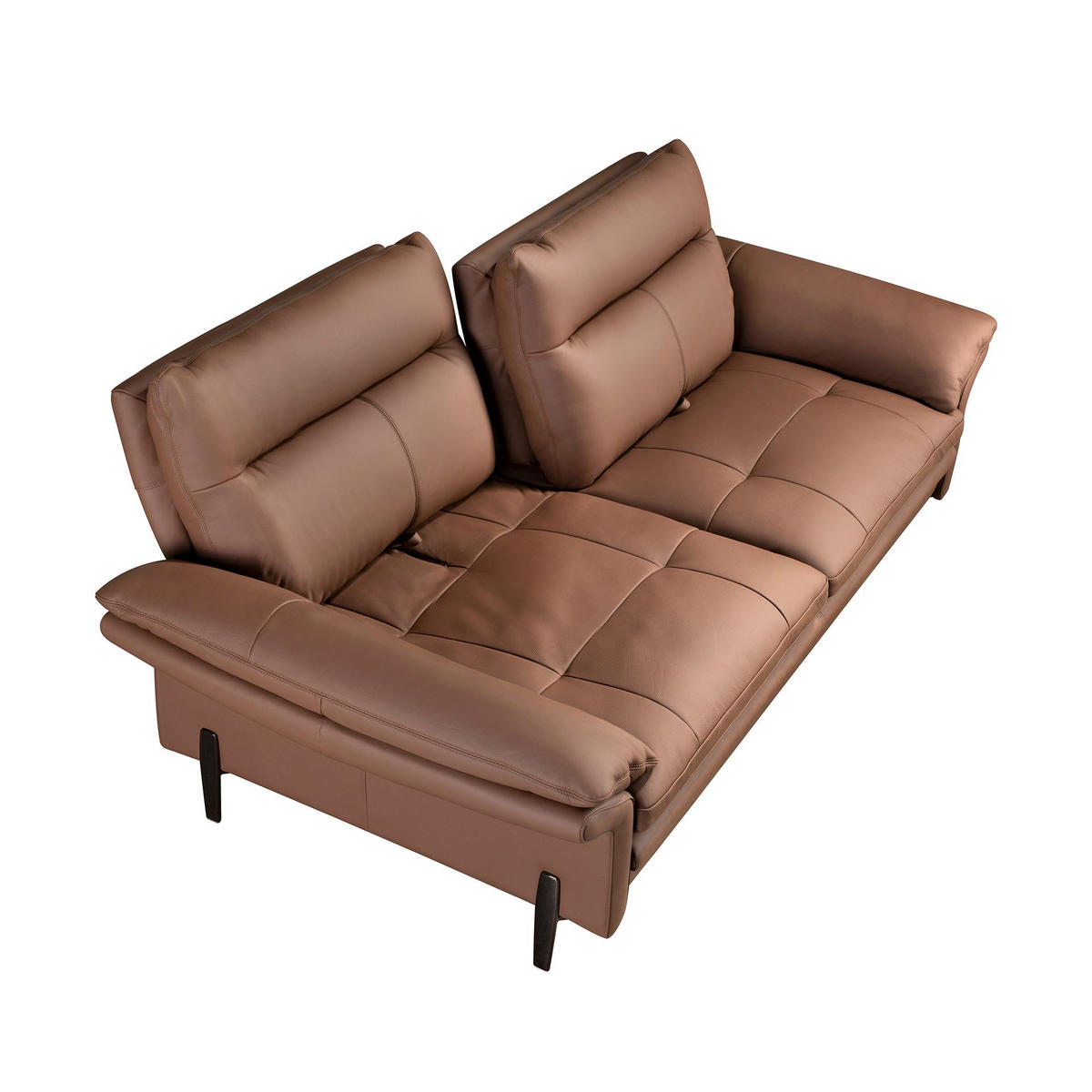 SOFA 3-Sitzer-Sofa aus braunem Leder 208/118/94 cm - Chromfarben/Braun, Leder/Holz (208/94/118cm) - ANGEL CERDA