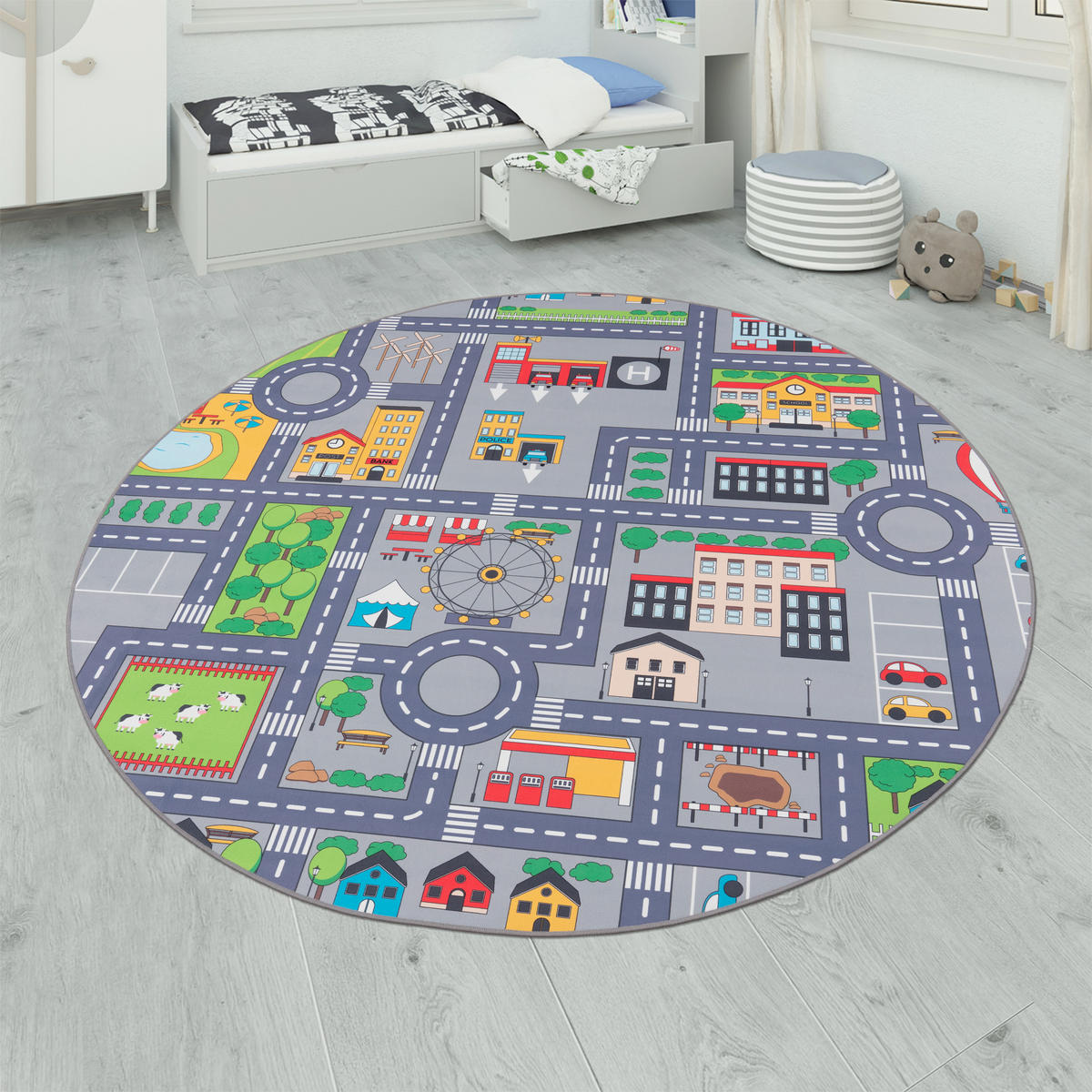 KINDERTEPPICH 200/200 cm Bino 576 - Grau, Textil (200/200cm) - Paco Home