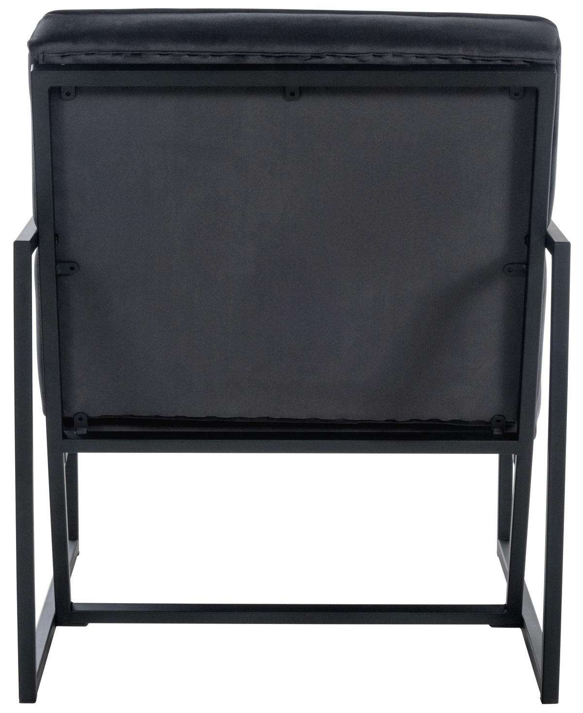 SESSEL Samt grau - Schwarz/Grau, Textil/Metall (63/79.5/83cm) - CLP