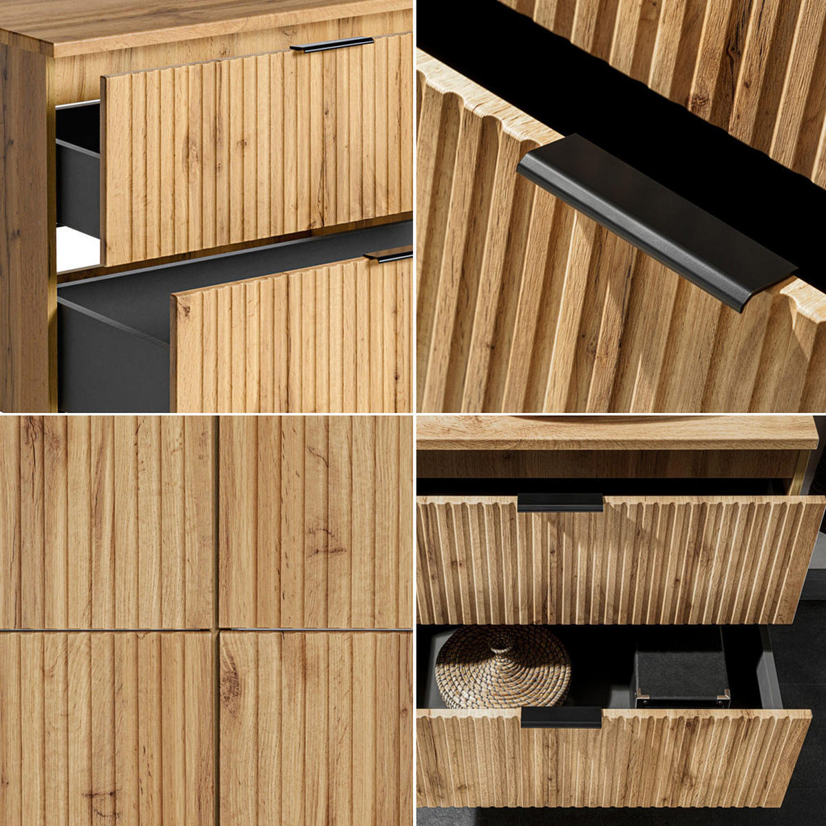 BADMÖBEL-SET 3-TLG. Adelaide-56 - Braun, Holzwerkstoff (121/200/47cm) - Lomado