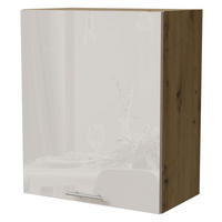 HÄNGESCHRANK Brerra W2/60 Eiche Artisan / RAL 9001 creme Hochglanz 60 / 32,5 / 72cm - Creme/Eiche Artisan, Holz/Holzwerkstoff (60/72/32.5cm) - Feldmann-Wohnen