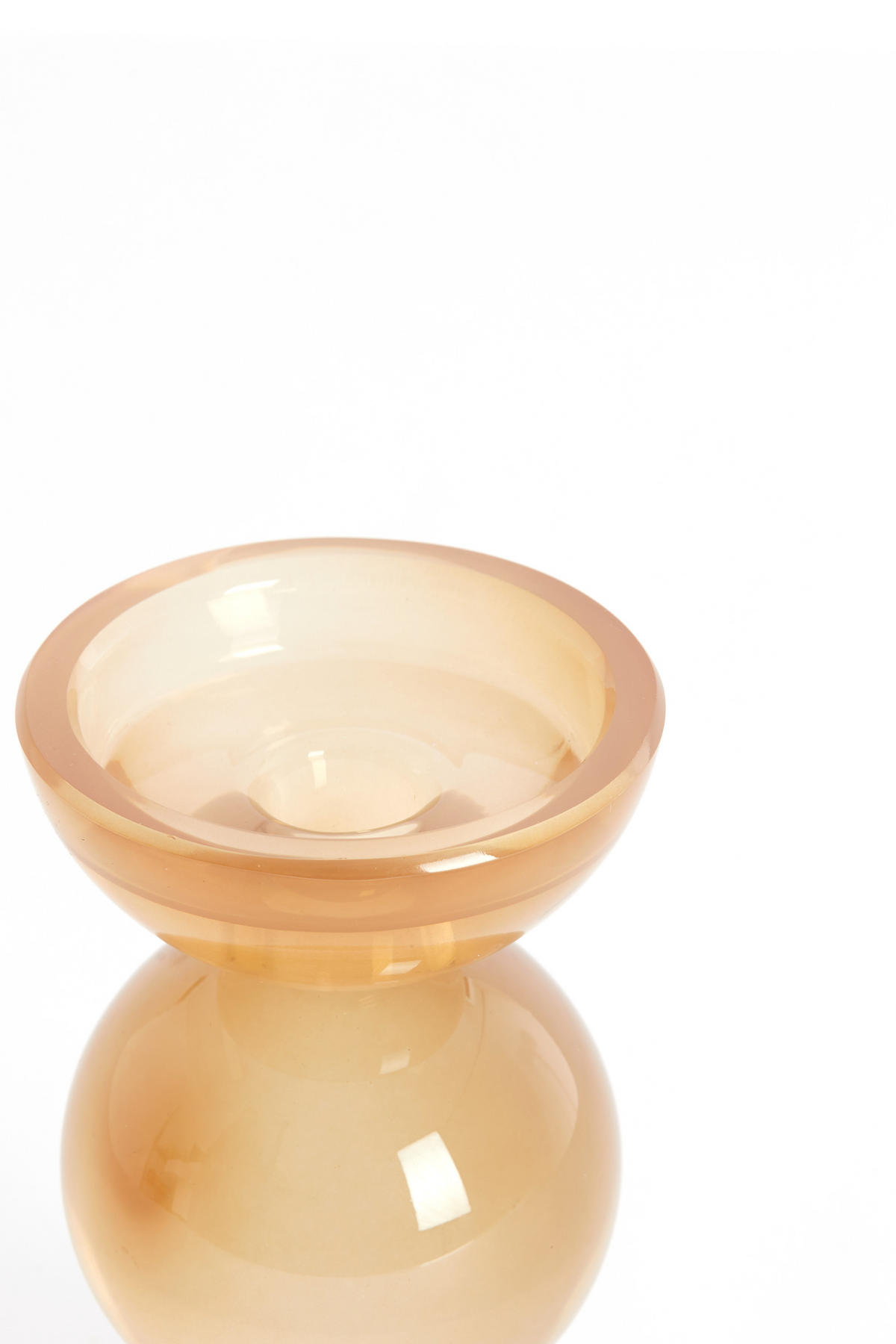 KERZENSTÄNDER Itinga - Orange - 9.5/9.5/15.5 cm - Orange, Glas (9.5/15.5/9.5cm) - Light & Living