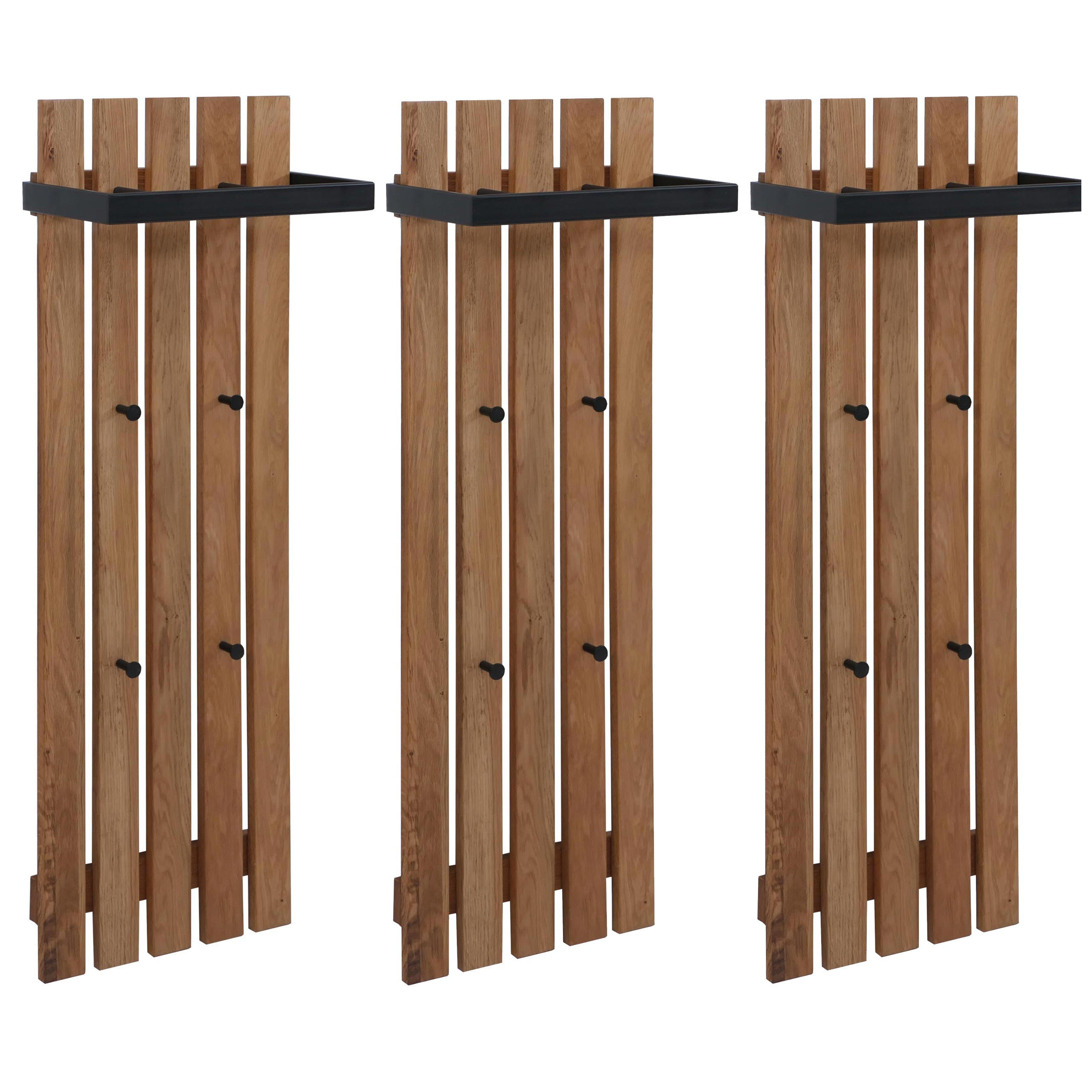 ŠATNÍKOVÝ PANEL Dekor dub - dub wotan, drevo (40/120/21cm) - MCW